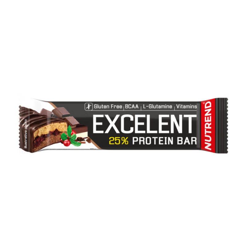 EXCELENT PROTEIN BAR, шоколад - нуга с клюквой, 85 г