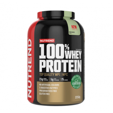 100% WHEY PROTEIN, pistaatsia, 2250 g – madala kalorsusega toode firmalt NUTREND, osta SportFit-ist