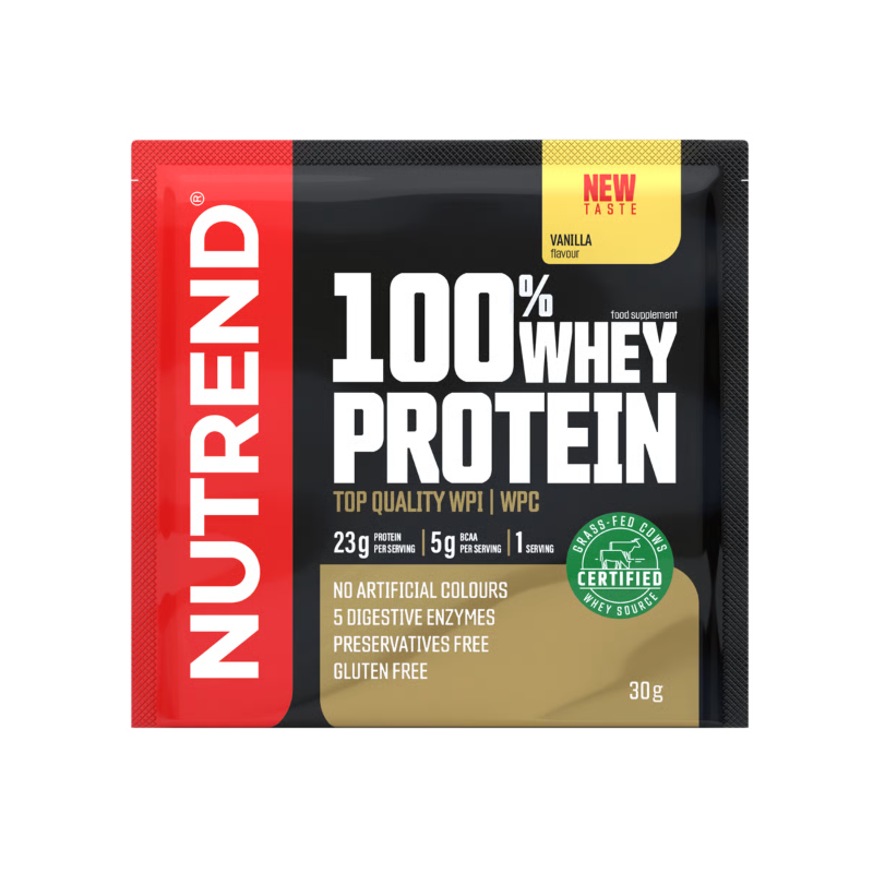 100% WHEY PROTEIN, vanilje, 30 g