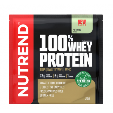 100% WHEY PROTEIN, фисташка, 30 г – madala kalorsusega toode firmalt NUTREND, osta SportFit-ist