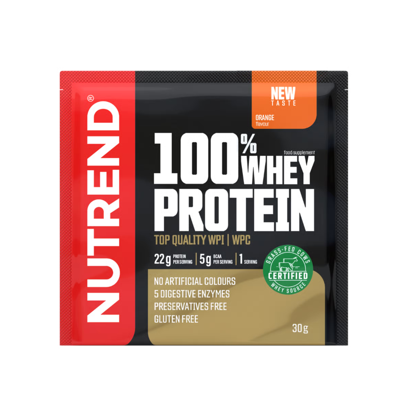 100% WHEY PROTEIN, orange, 30 g