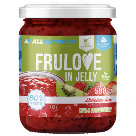 FRULOVE IN JELLY želeja – Kivis un Zemene, bez cukura, 500 g
