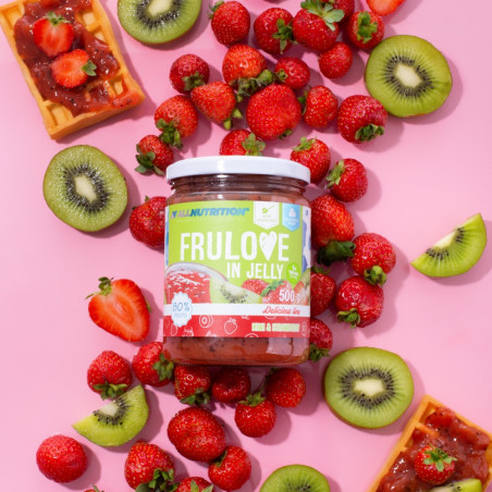 FRULOVE IN JELLY želeja – Kivis un Zemene, bez cukura, 500 g
