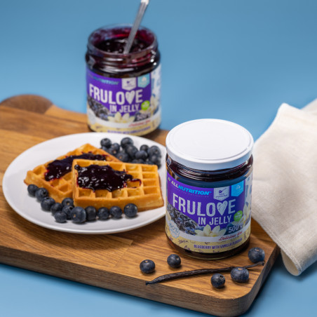 Frulove hyytelössä 500 g mustikkaa vanilja -maulla