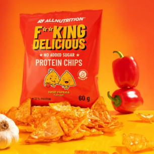 F**KING Delicious Proteiinikrõpsud – Magus paprika, 60 g