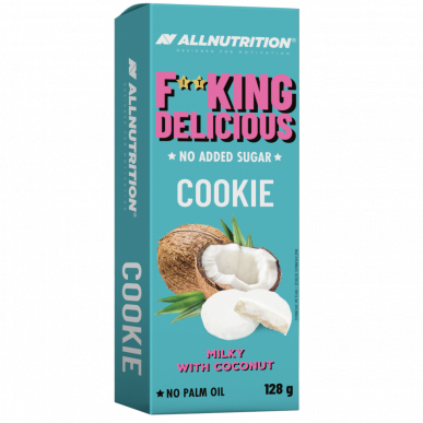 FITKING DELICIOUS COOKIE 128 g MILKY WITH COCONUT – madala kalorsusega toode firmalt AllNutrition, osta SportFit-ist