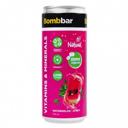 Bombbar limonāde ar vitamīniem "arbūzs" bez cukura, 330 ml