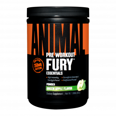 Pre-Workout Animal Fury, Zaļais Ābols, 507 g – madala kalorsusega toode firmalt Universal Nutrition, osta SportFit-ist
