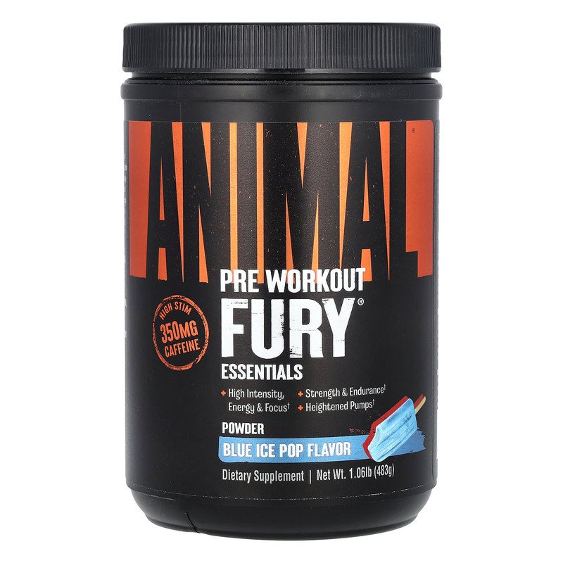 Предтренировочный комплекс Animal Fury, Ice Pop – 483 г