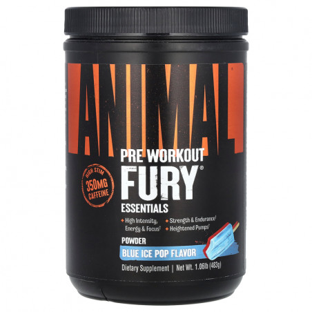 Предтренировочный комплекс Animal Fury, Ice Pop – 483 г