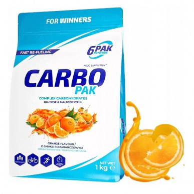 CARBO PAK, Apelsīns, 1 kg – madala kalorsusega toode firmalt 6PAK Nutrition, osta SportFit-ist