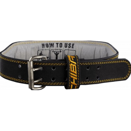 Leather Training Belt (Black/Gold) M