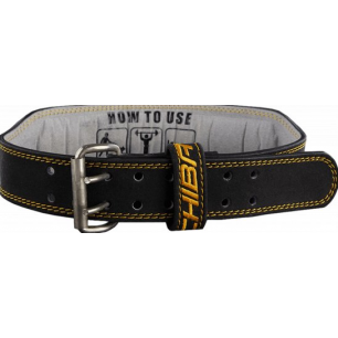Leather Training Belt (Black/Gold) S