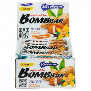 „Bombbar“ baltymų baro migdolas, 60 g – madala kalorsusega toode firmalt Bombbar, osta SportFit-ist