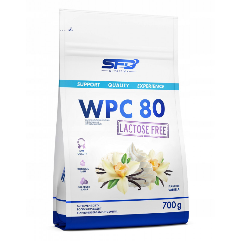 Protein WPC 80 Lactose free, vanilla, 700 g