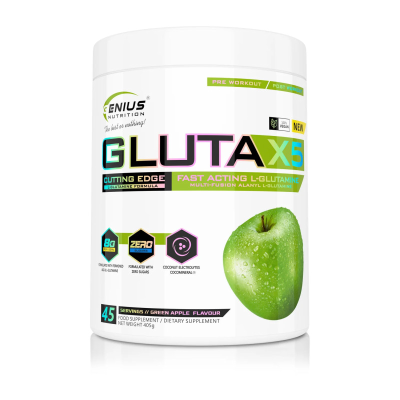 GLUTA-X5 L-glutamiin, Roheline õun, 405 g GLUTA-X5 L-glutamiin, Roheline õun, 405 g