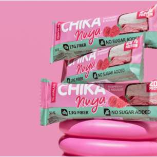 „Chikalab Chika“ peilio baltymų baras šokolado peiliu „Raspberry“, 50 g