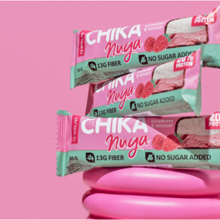 „Chikalab Chika“ peilio baltymų baras šokolado peiliu „Raspberry“, 50 g