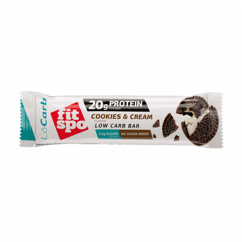 Baltyminis batonėlis LO CARB, sausainiai ir kremas, 60 g Baltyminis batonėlis LO CARB, sausainiai ir kremas, 60 g