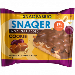 „Snaqer“ „snaq fabrik“ sausainis su karamele užpildytomis razinomis, 45 g