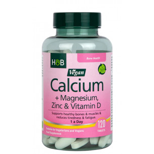 Kalcijs + Magnijs, Cinks un D vitamīns — 120 tabletes