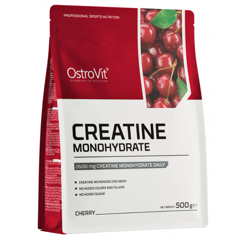 Kreatino monohidratas, vyšnia - 500 g Kreatino monohidratas, vyšnia - 500 g