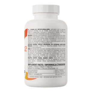 Vitaminas B12 metilkobalaminas, 100 mikrogramų, 120 tablečių