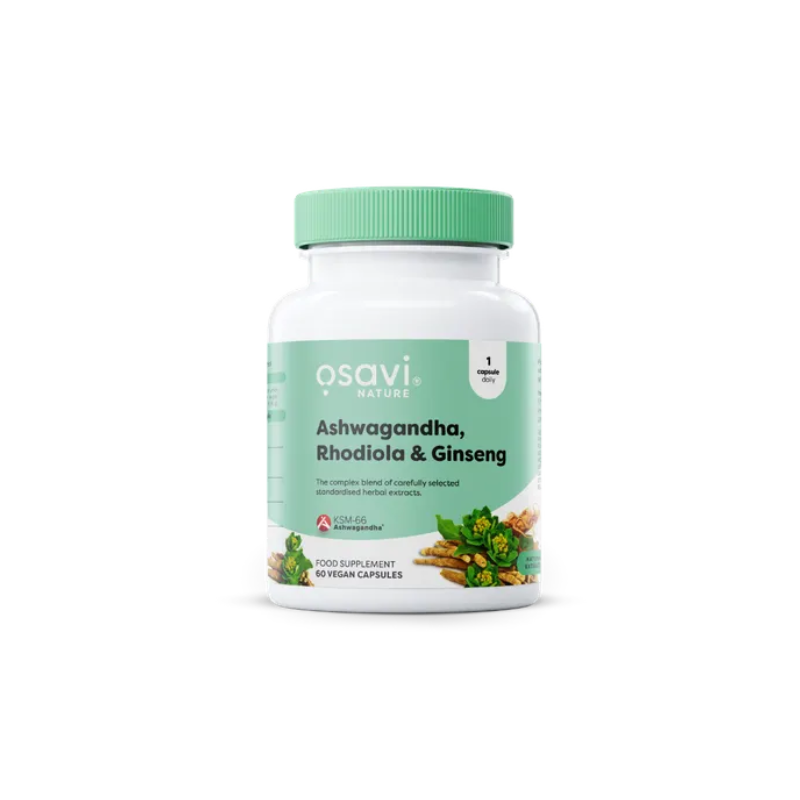 Ashwagandha + ruusujuuri ja ginseng - N60 Ashwagandha + ruusujuuri ja ginseng - N60