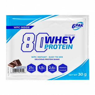 80 WHEY Sūkalu proteīns, šokolāde, 30 g