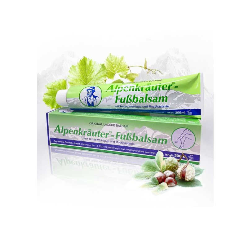 Foot balm with red grape leaves and chestnut - 200 ml Foot balm with red grape leaves and chestnut - 200 ml