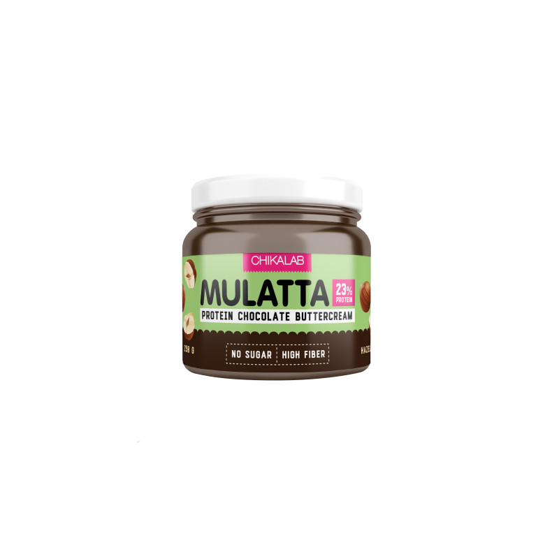 MULATTA šokolādes proteīna pasta ar lazdu riekstiem, 250 g
