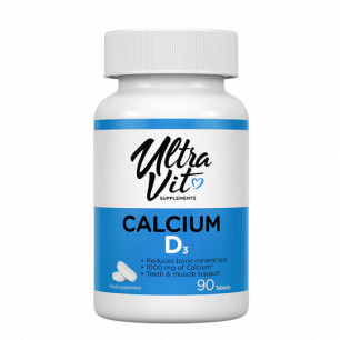 ULTRAVIT Kalcijs un D3 vitamīns, 90 tabletes