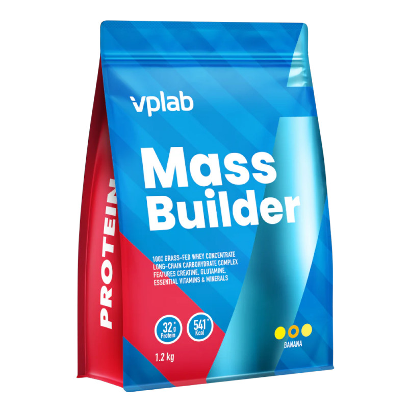 Гейнер Mass Builder - банан, 1,2 кг