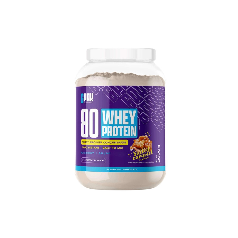 80 WHEY PROTEIN, солёная карамель, 2000 г