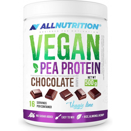 Vegan Herne Proteiin šokolaadimaitsega "All Nutrition", 500 g