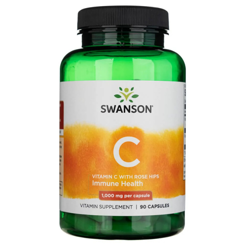 C vitamīns ar mežrozītēm, 90 kapsulas