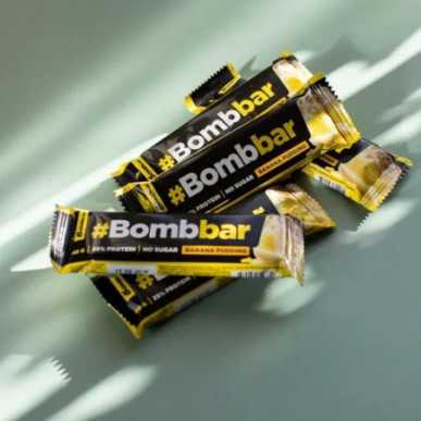 „Bombbar“ baltymų baro šokolado bananų pudingas, 40 g – madala kalorsusega toode firmalt Bombbar, osta SportFit-ist