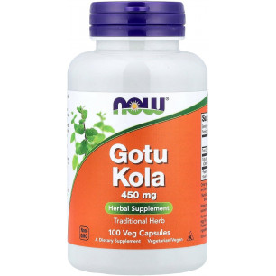 Gotu kola 450 mg, 100 vegānu kapsulas