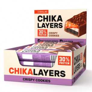 Chikalab Protein Bar Chika -kerrokset "rapea kaksoisuklaa -eväste", 60 g 60 g