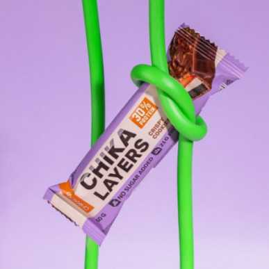 Chikalab Protein Bar Chika -kerrokset "rapea kaksoisuklaa -eväste", 60 g 60 g – madala kalorsusega toode firmalt Chikalab, osta SportFit-ist