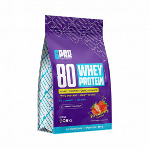 80 WHEY proteīns, zemeņu, 908 g