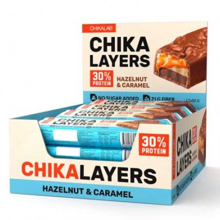 Chikalab Protein Bar Chika -kerrokset "pähkinä karamellilla", 60 g