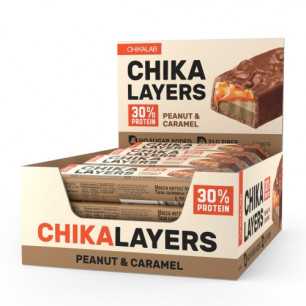 Chikalab Protein Bar Chika -kerrokset "Suolainen karamelli ja maapähkinä", 60 g