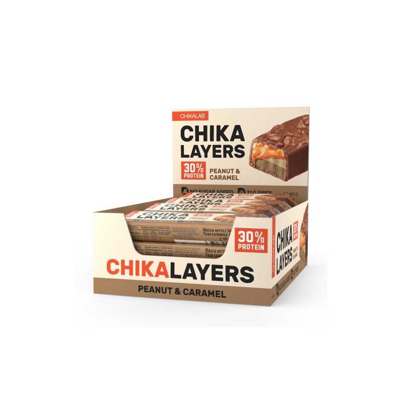 Chikalab olbaltumvielu bārs chika slāņi "sāļš karamele un zemesrieksts", 60g