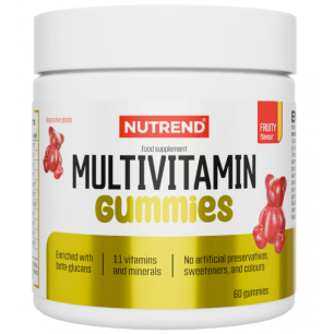 Multivitamīnu gumijas konfektes, augļu garša - 60 gab