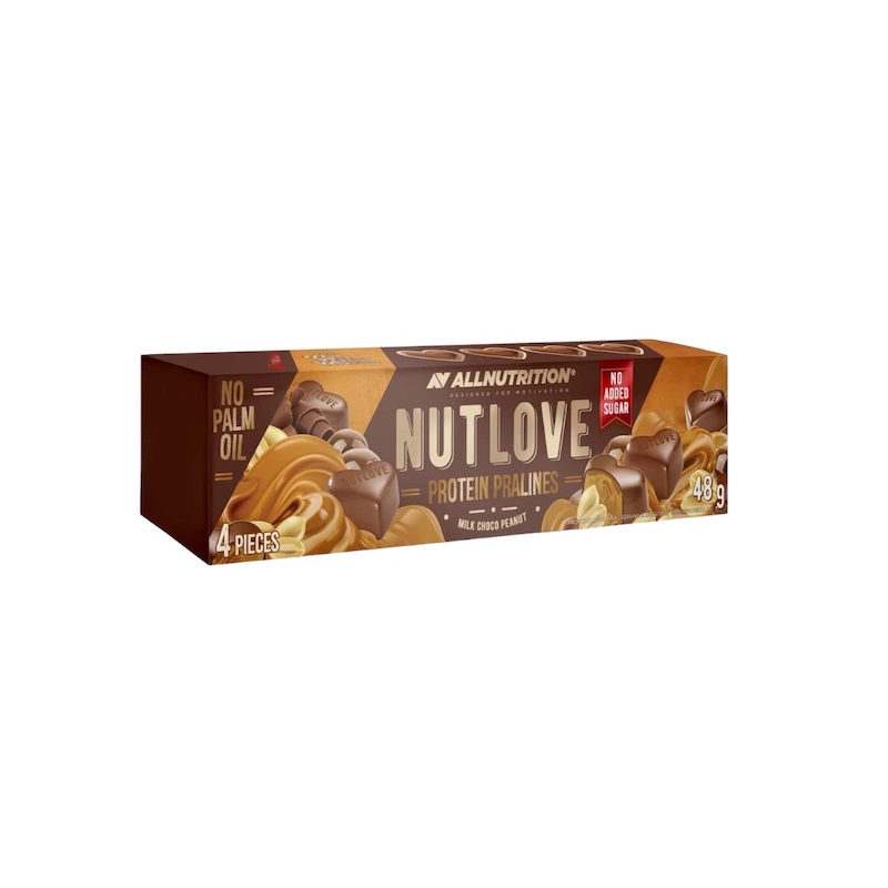 NUTLOVE Протеиновые пралине, молочный шоколад с арахисом - 48 г