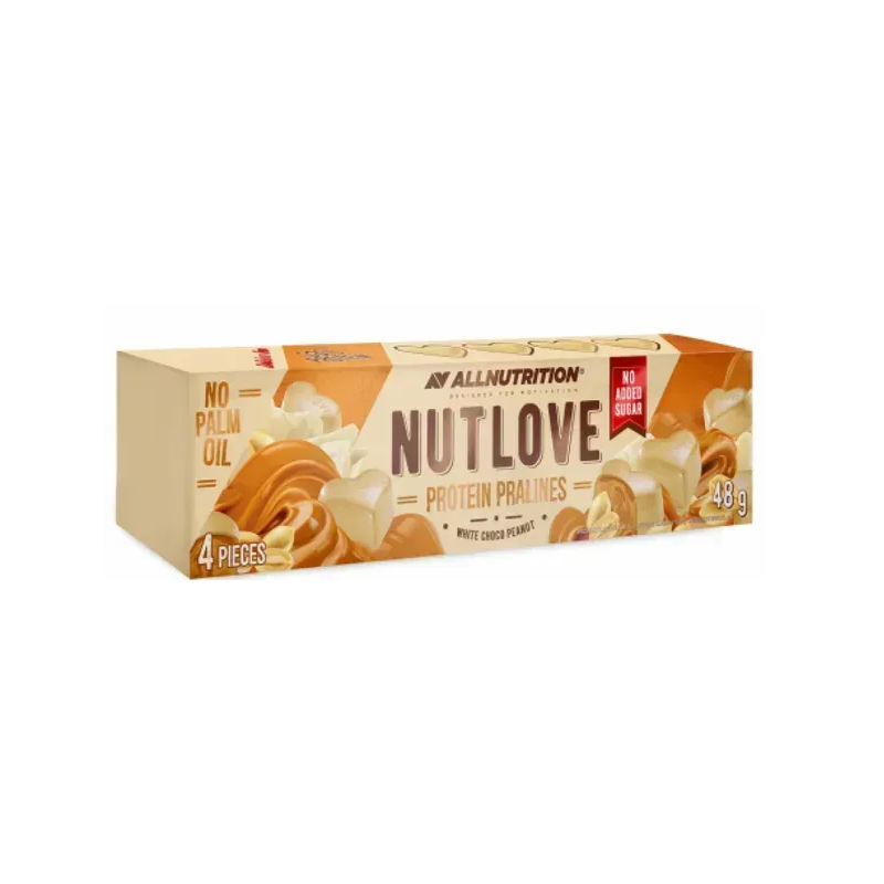 NUTLOVE Протеиновые пралине, белый шоколад с арахисом - 48 г