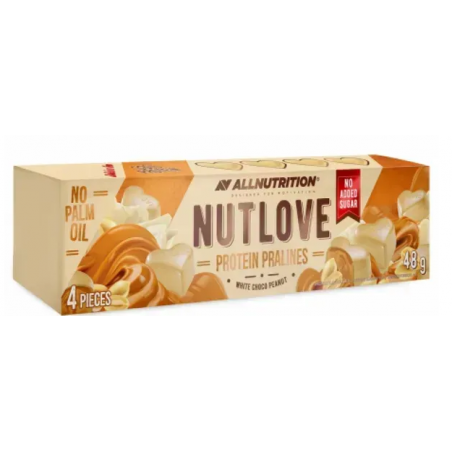 NUTLOVE Протеиновые пралине, белый шоколад с арахисом - 48 г