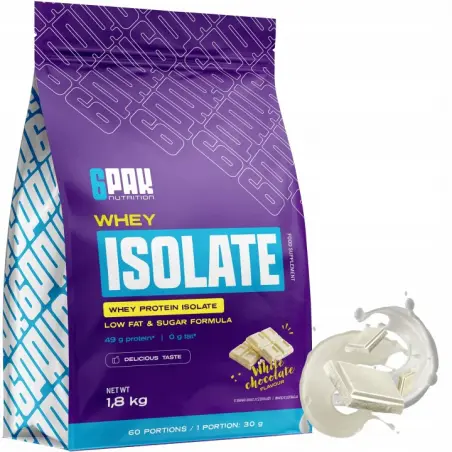 WHEY Isolate, baltā šokolāde, 1800 g
