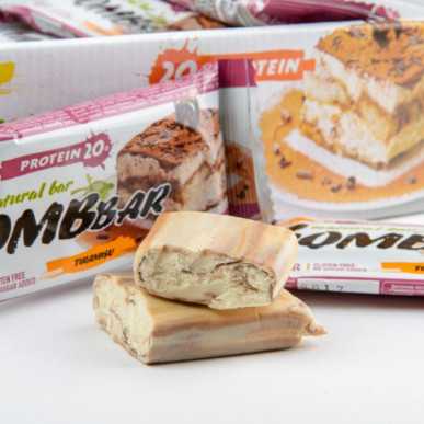 Bombbar olbaltumvielu bārs "tiramisu", 60 g – madala kalorsusega toode firmalt Bombbar, osta SportFit-ist